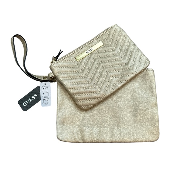 Guess Cleopatra Double Pouch Wristlet - Picture 1 of 6